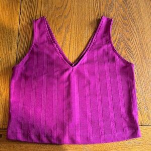 Zara V Neck Magenta Tank Medium